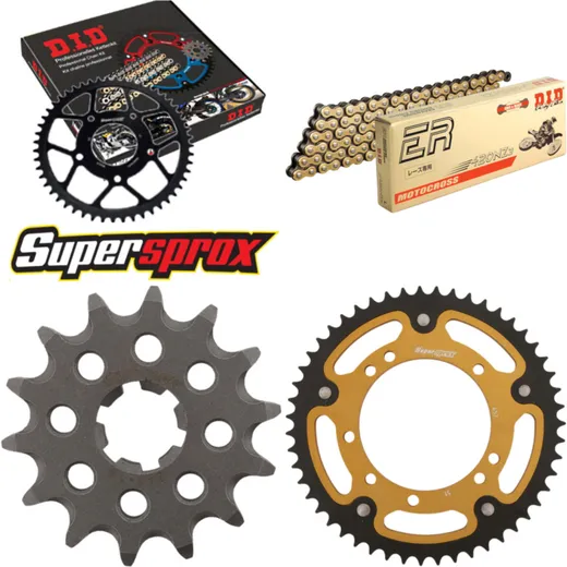 Chain Kit Stealth gold for: KAWASAKI KX80 17``/14`` 97 14-51-124 DID420NZ3(G&B) Clip
