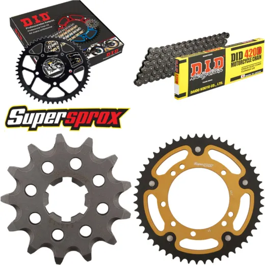 Chain Kit Stealth gold for: KAWASAKI KX85 19``/16`` >4 13-51-130 DID420D Clip