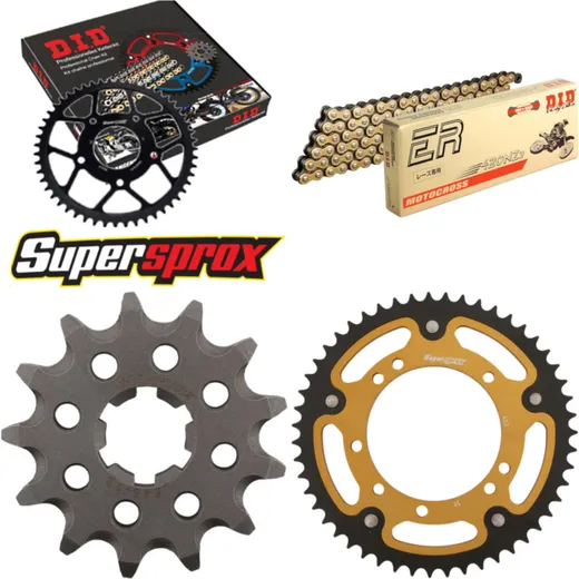 Chain Kit Stealth gold for: KAWASAKI KX85 19``/16`` >4 13-51-130 DID420NZ3(G&B) Clip