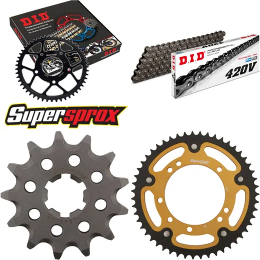 Chain Kit Stealth gold for: KAWASAKI KX85 19``/16`` >4 13-51-130 DID420V Clip