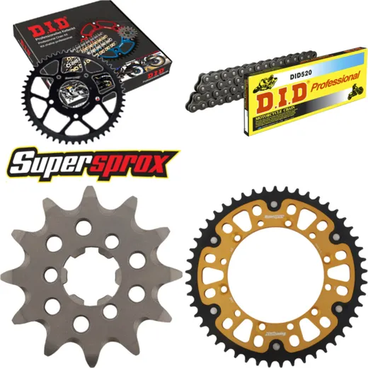 Chain Kit Stealth gold for: KAWASAKI KX125 94-95/KX125 0 12-49-110 DID520 Clip