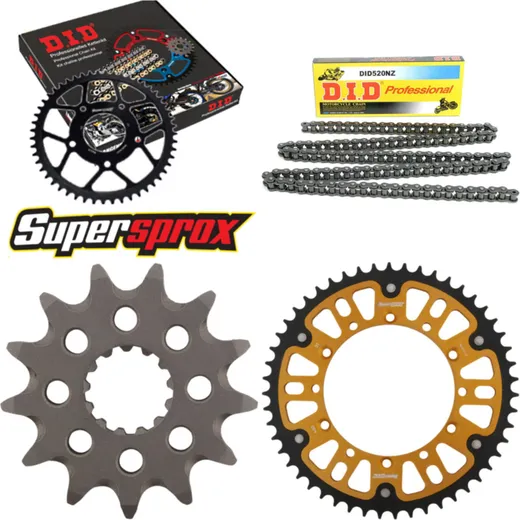 Chain Kit Stealth gold for: KAWASAKI KX250 05-06 13-51-116 DID520NZ Clip