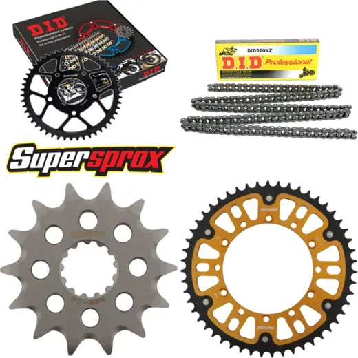 Chain Kit Stealth gold for: KAWASAKI KX250 07-08 14-51-116 DID520NZ Clip