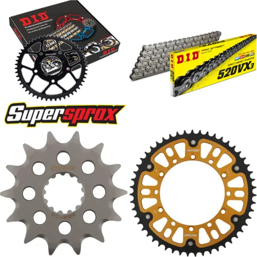 Chain Kit Stealth gold for: KAWASAKI KX250 07-08 14-51-116 DID520VX3 endless