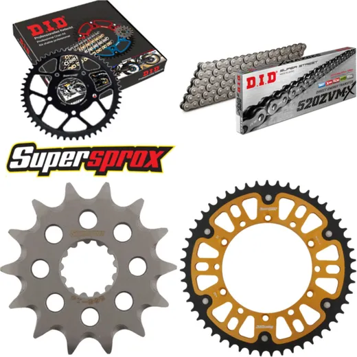 Chain Kit Stealth gold for: KAWASAKI KX250 07-08 14-51-116 DID520ZVM-X rivet