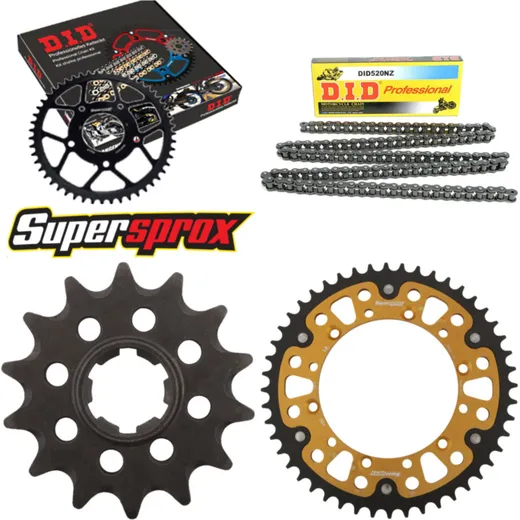 Chain Kit Stealth gold for: KAWASAKI KX500 86-86 14-48-114 DID520NZ Clip