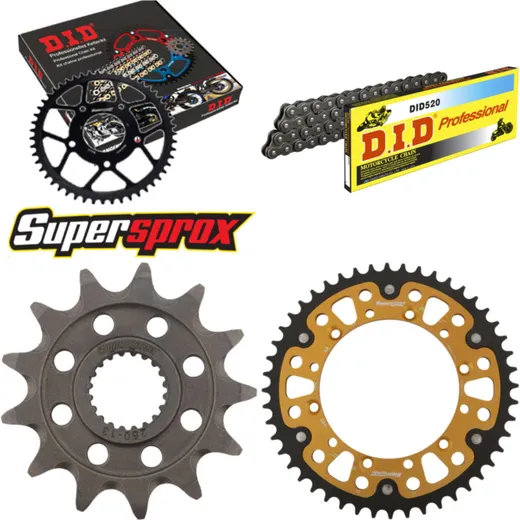Kettensatz Stealth gold für: KAWASAKI KX250 F 06-10 13-48-112 DID520 Clip