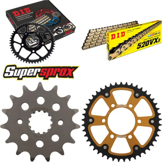 Chain Kit Stealth gold for: KAWASAKI ZXR400 91-99 15-45-110 DID520VX3(G&B) rivet