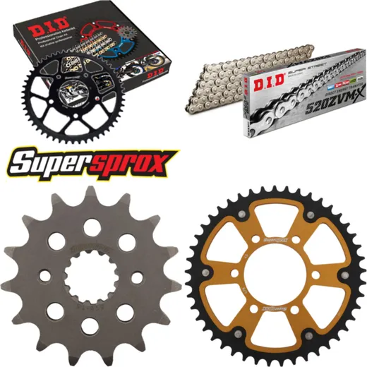 Chain Kit Stealth gold for: KAWASAKI ZXR400 91-99 15-45-110 DID520ZVM-X(S&S) rivet