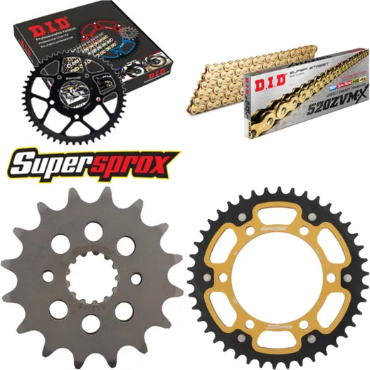 Chain Kit Stealth gold for: KAWASAKI GPZ500 S 87-93 16-42-104 DID520ZVM-X(G&G) rivet