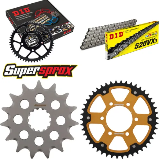 Chain Kit Stealth gold for: KAWASAKI EN650 Vulcan S 15-1 15-46-120 DID520VX3 endless