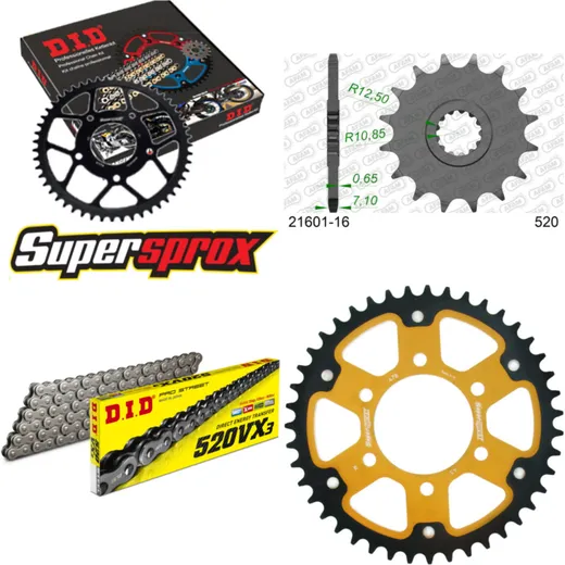 Chain Kit Stealth gold for: KAWASAKI ZX-6R /RR 09-12/ZX- 16-43-112 DID520VX3 rivet