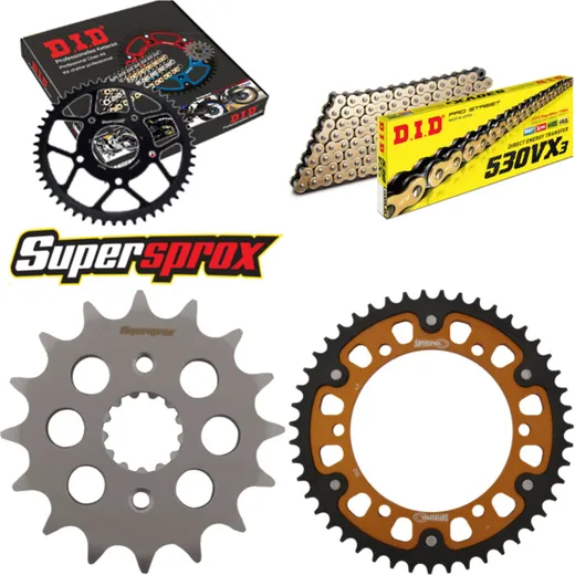 Chain Kit Stealth gold for: KAWASAKI GPX750R 87-90 16-47-110 DID530VX3(G&B) endless