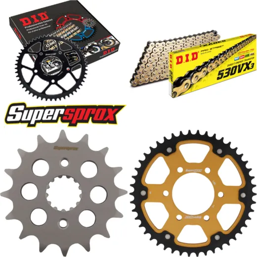 Chain Kit Stealth gold for: KAWASAKI ZXR750 90-90 16-46-112 DID530VX3(G&B) rivet