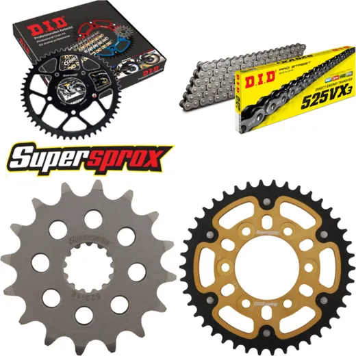 Chain Kit Stealth gold for: KAWASAKI ZX-7 RR 750 96-02 16-42-108 DID525VX3 rivet