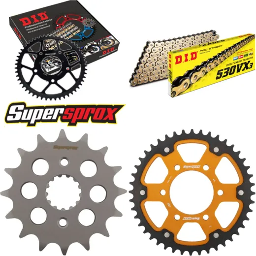 Chain Kit Stealth gold for: KAWASAKI ZX-9R 900 94-97 16-44-112 DID530VX3(G&B) endless