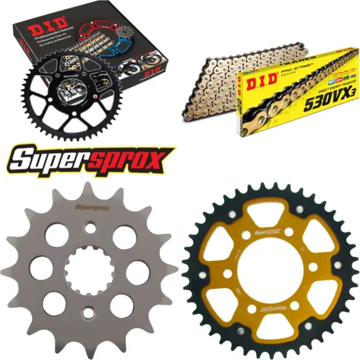 Chain Kit Stealth gold for: KAWASAKI ZX-9R 900 98-01 16-41-110 DID530VX3(G&B) rivet