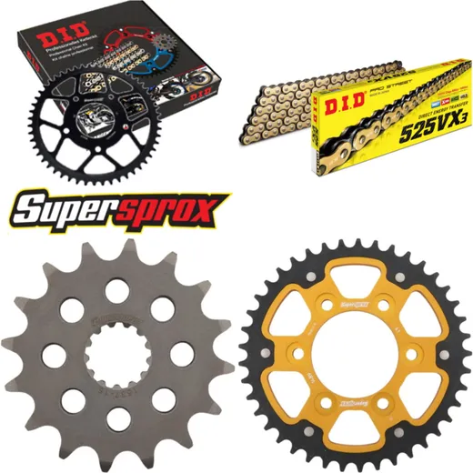 Chain Kit Stealth gold for: KAWASAKI ZX-9R 900 02-03 16-41-110 DID525VX3(G&B) rivet