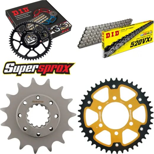 Chain Kit Stealth gold for: KAWASAKI Z750 /S 04-06/Z750 15-43-112 DID520VX3 rivet