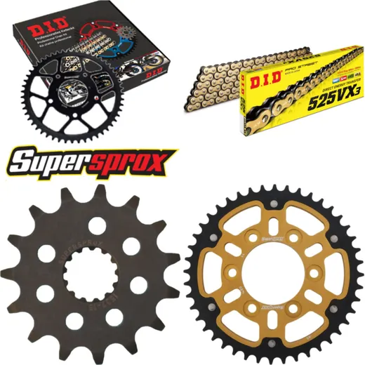 Chain Kit Stealth gold for: KAWASAKI Z900 ABS 17- 15-44-114 DID525VX3(G&B) rivet
