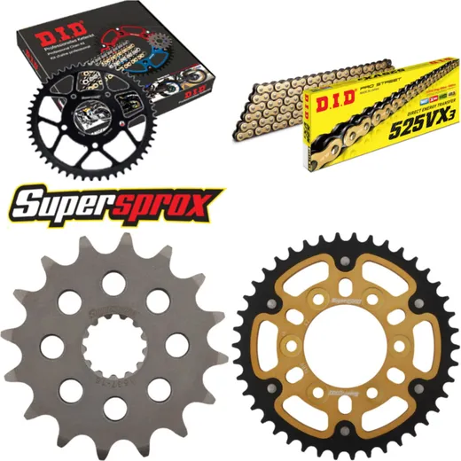 Chain Kit Stealth gold for: KAWASAKI Z1000 03-06 16-42-112 DID525VX3(G&B) endless