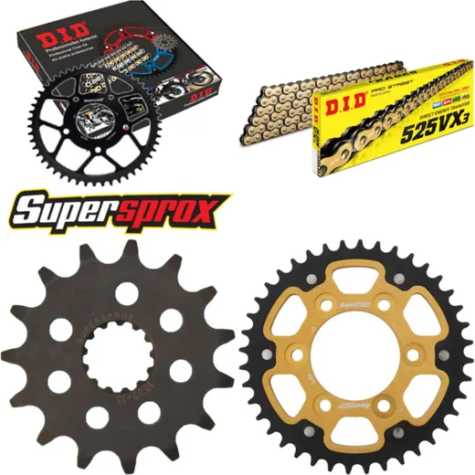 Chain Kit Stealth gold for: KAWASAKI Z1000 /ABS 07-09 15-40-110 DID525VX3(G&B) rivet