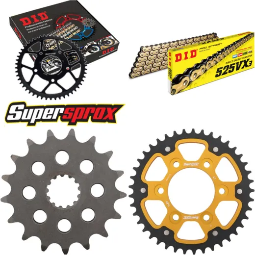 Chain Kit Stealth gold for: KAWASAKI ZX-10R 1000 08-10 17-41-110 DID525VX3(G&B) rivet
