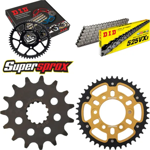 Chain Kit Stealth gold for: KAWASAKI KLZ1000 Versys 12-13 15-43-116 DID525VX3 rivet