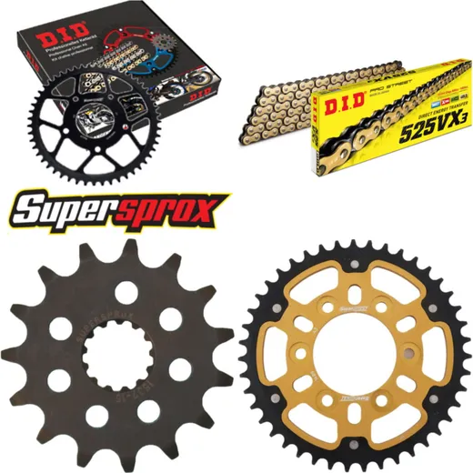 Chain Kit Stealth gold for: KAWASAKI KLZ1000 Versys 12-13 15-43-116 DID525VX3(G&B) rivet