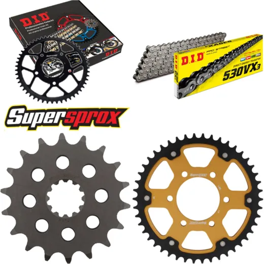 Chain Kit Stealth gold for: KAWASAKI ZX-12R 1200 00-06 18-46-116 DID530VX3 endless
