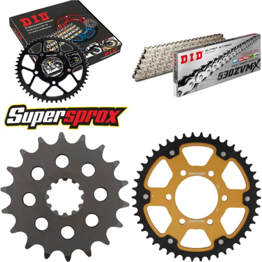 Chain Kit Stealth gold for: KAWASAKI ZX-12R 1200 00-06 18-46-116 DID530ZVM-X(S&S) rivet