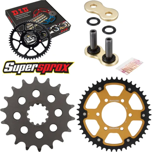 Chain Kit Stealth gold for: KAWASAKI ZX-12R 1200 00-06 18-46-116 DID530ZVM-X(G&G) rivet