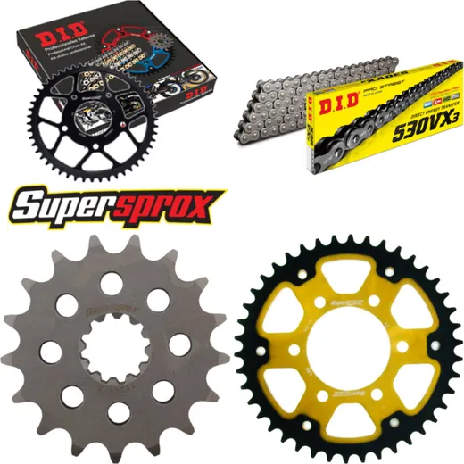 Chain Kit Stealth gold for: KAWASAKI ZRX1200 R 01-06/ZRX 17-42-110 DID530VX3 rivet