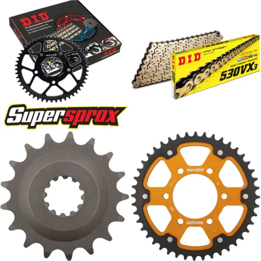 Chain Kit Stealth gold for: KAWASAKI ZZR1200 02-05 17-44-112 DID530VX3(G&B) rivet