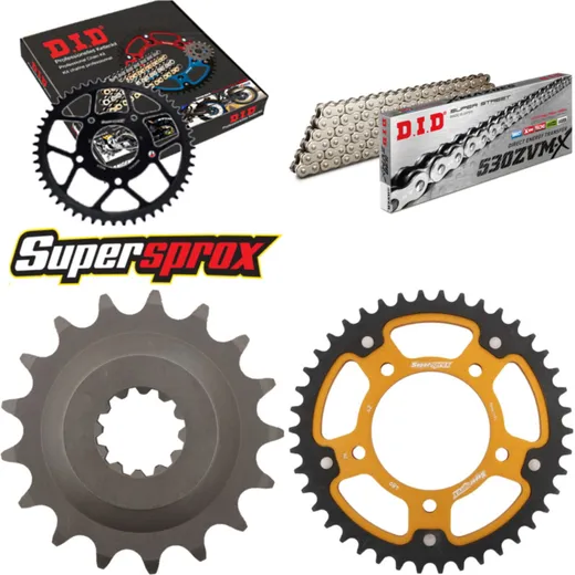 Chain Kit Stealth gold for: KAWASAKI ZZR1400 13-15 17-42-118 DID530ZVM-X(S&S) endless