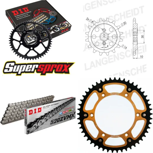 Chain Kit Stealth gold for: HUSQVARNA CR125 92-94 12-49-116 DID520ZVM-X rivet