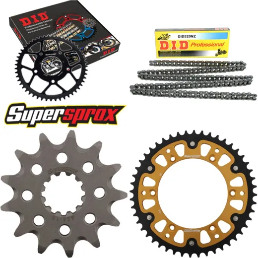 Chain Kit Stealth gold for: HUSQVARNA CR250 00-05/WR250 13-48-114 DID520NZ Clip