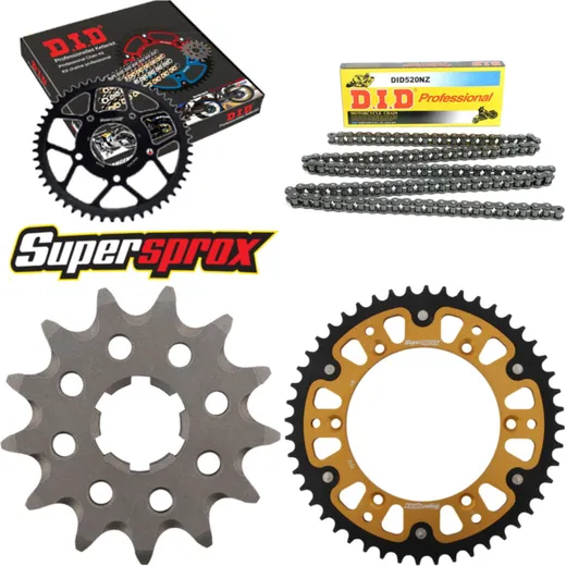 Chain Kit Stealth gold for: HUSQVARNA CR250 95-98 13-48-114 DID520NZ Clip