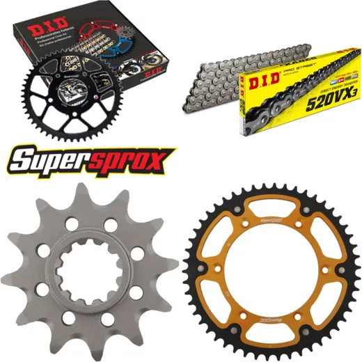 Chain Kit Stealth gold for: HUSQVARNA TC250 06-08 12-50-116 DID520VX3 endless