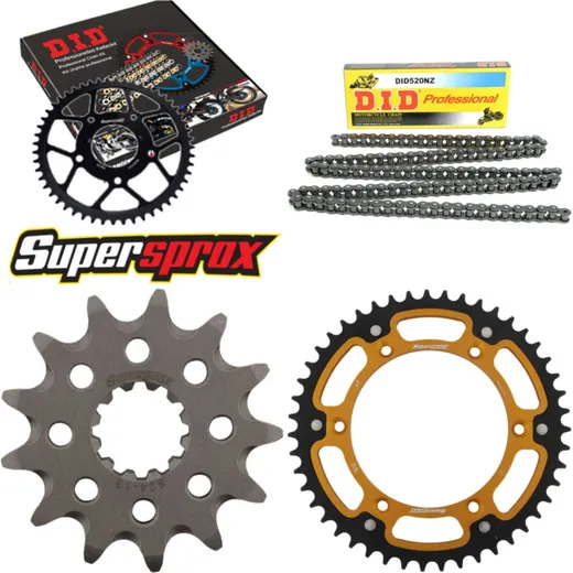 Kettensatz Stealth gold für: HUSQVARNA TE510 07-10 13-47-116 DID520NZ Clip