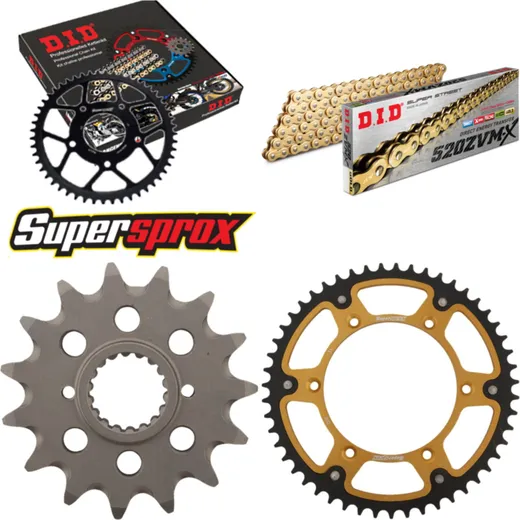 Chain Kit Stealth gold for: HUSQVARNA TE449 11-13 15-51-108 DID520ZVM-X(G&G) endless