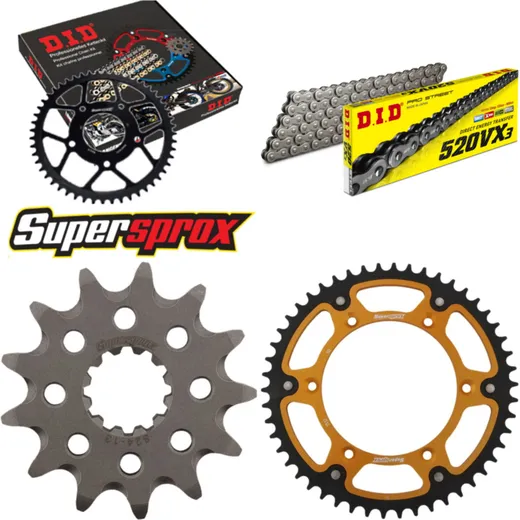 Chain Kit Stealth gold for: HUSQVARNA TE310 09-13/TE450 13-50-114 DID520VX3 Clip