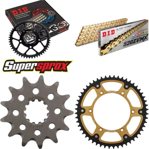 Chain Kit Stealth gold for: HUSQVARNA TC610 98-98 13-52-120 DID520ZVM-X(G&G) rivet
