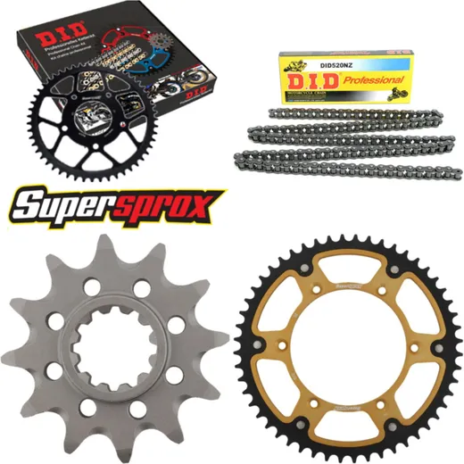 Chain Kit Stealth gold for: HUSQVARNA TC610 92-97 12-52-120 DID520NZ Clip