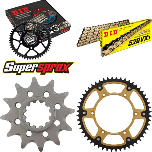 Chain Kit Stealth gold for: HUSQVARNA TC610 92-97 12-52-120 DID520VX3(G&B) endless