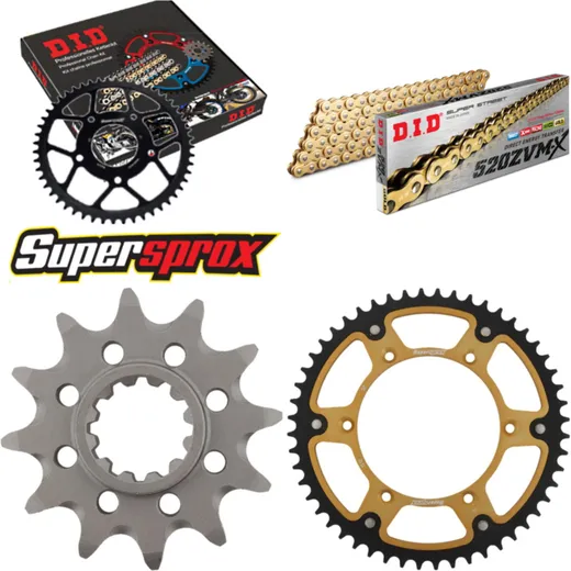 Chain Kit Stealth gold for: HUSQVARNA TC610 92-97 12-52-120 DID520ZVM-X(G&G) endless