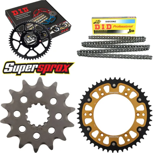 Kettensatz Stealth gold für: HUSQVARNA WR300 11-12 14-48-112 DID520NZ Clip