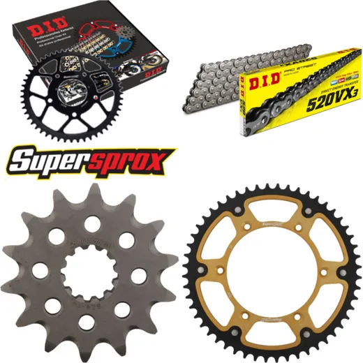 Chain Kit Stealth gold for: HUSQVARNA TC610 99-00 14-52-120 DID520VX3 endless