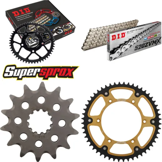 Chain Kit Stealth gold for: HUSQVARNA TC610 99-00 14-52-120 DID520ZVM-X(S&S) rivet