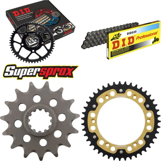Chain Kit Stealth gold for: HUSQVARNA SM610 /S 09-09 15-43-112 DID520 Clip